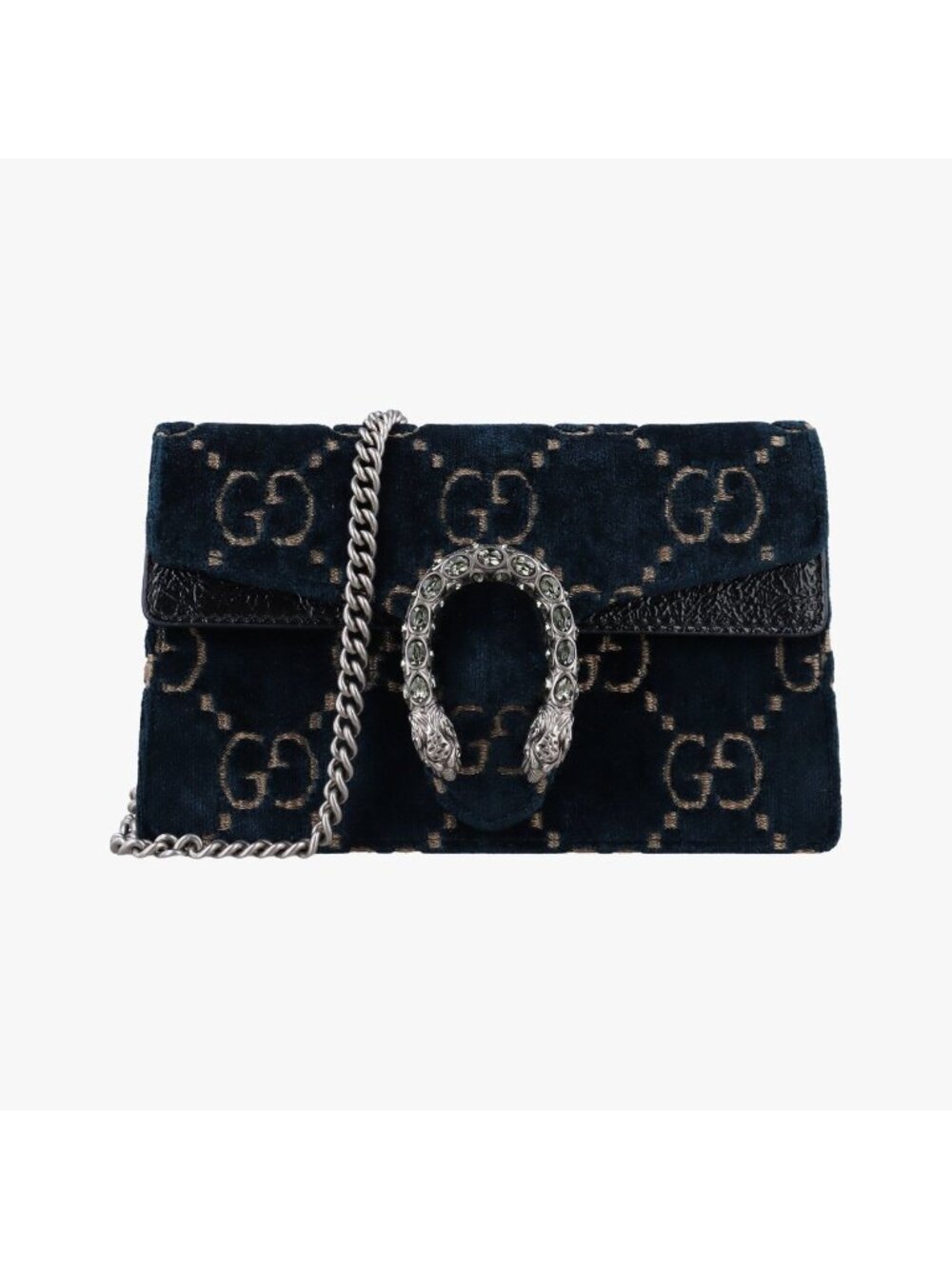 Gucci Dionysus Navy Velour Shoulder Bag